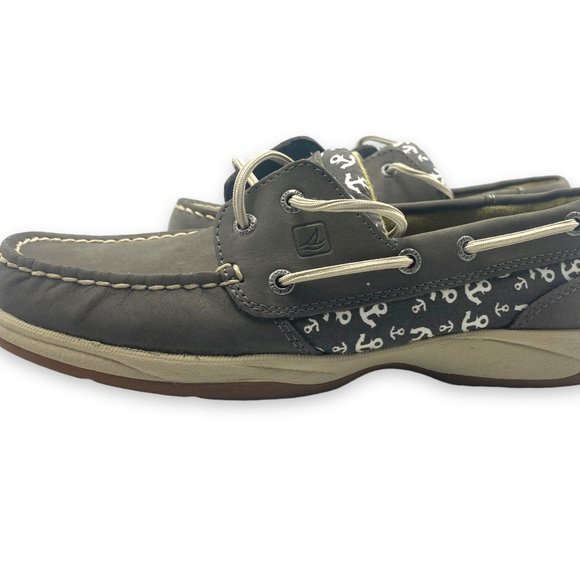 Sperry Top-Sider Intrepid Anchors Womens Graphite STS90820 Sneakers Shoes 6.5 M - Picture 2 of 8
